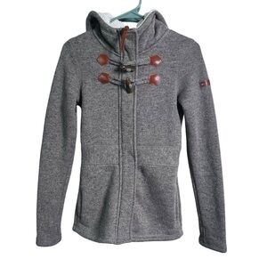 🔴 5 for $40 SALE! 
Bench Tan Chilbee Hooded Sherpa Zip Up Jacket Thumb Holes Xs